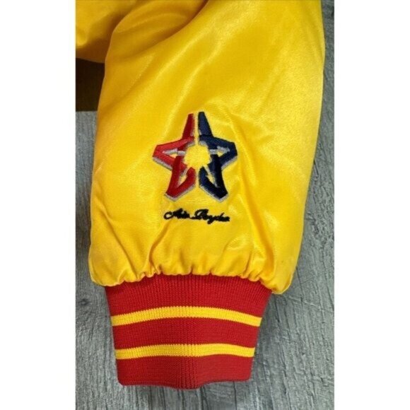 Vintage Atlanta‎ Varsity Jacket Mens XL Thick Padded Nylon Hip Hop Embroidered - Picture 7 of 15